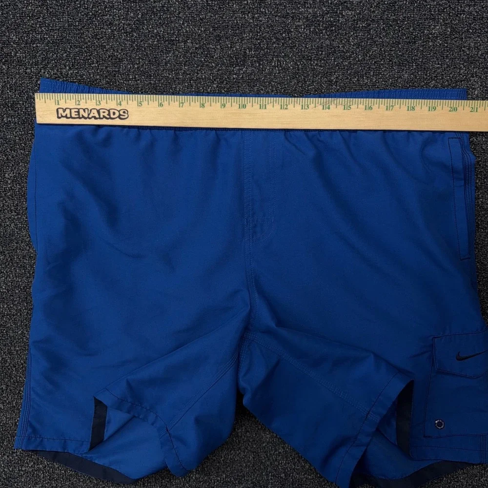 Nike Mens Swim Trunks Royal Blue‎ Cargo Pocket Mesh Lined Board Shorts XL